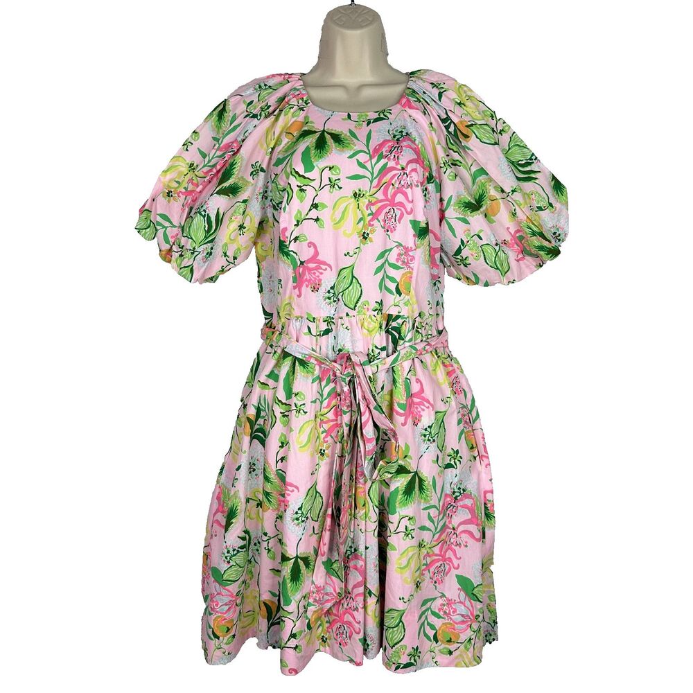 Lilly Pulitzer Knoxlie Dress Sz 8 Via Amore Spritzer Puff Sleeve Mini Dress NWT